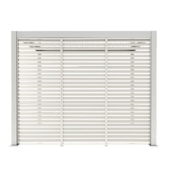 Preview: MIRADOR Lamellenwand Weiss für Pergola 300cm